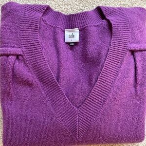 Cabi Purple V-Neck Sweater